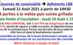 Journée de convivialité Samedi 21 Août