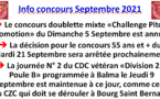 Info concours Septembre 2021