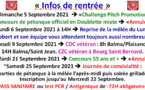 Infos de rentrée 2021