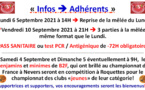 Infos adhérents LBB 03/09/21