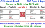 CDC + CZC Féminin et Open 10/10/2021