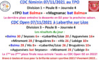 CDC Féminin + Open résultats du 07/11/21