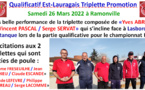 Qualificatif triplette promotion 26/03/22
