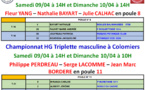 Championnat HG Triplette Féminine + Masculine 2022
