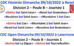 CDC Féminin + open résultats du 09/10/22