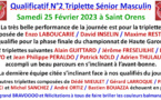 Qualificatif triplette sénior masculin 25/02/23