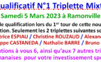 Qualificatif N°1 T Mixte Ramonville 04/03/23
