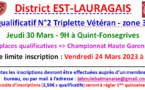 Qualificatif N° 2 T Vétéran Quint-Fonsegrives 30/03/23