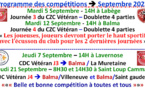 Programme CZC + CDC vétéran Septembre 2023