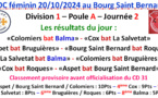 CDC Féminin J2 au Bourg Saint Bernard 20/10/24