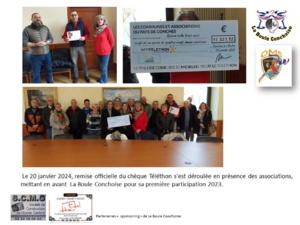 Remise de chèque Téléthon 2023 Remise de chèque Téléthon 2023