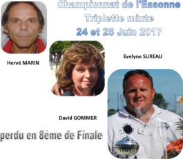 Championnat de l'Essonne triplette Mixte T.C.