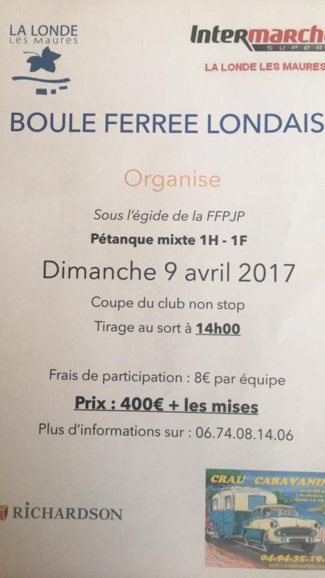 MIXTE 1H+1F    A LA BFL LE DIMANCHE  9 AVRIL