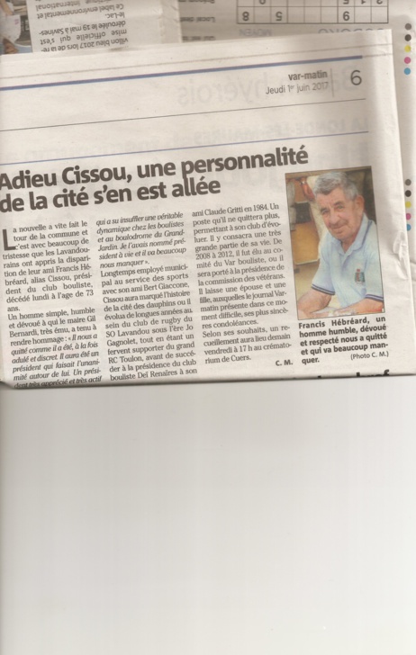 Un ami nous a quitté