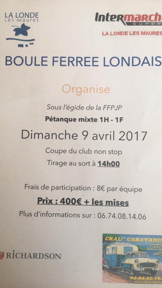 MIXTE 1H+1F    A LA BFL LE DIMANCHE  9 AVRIL