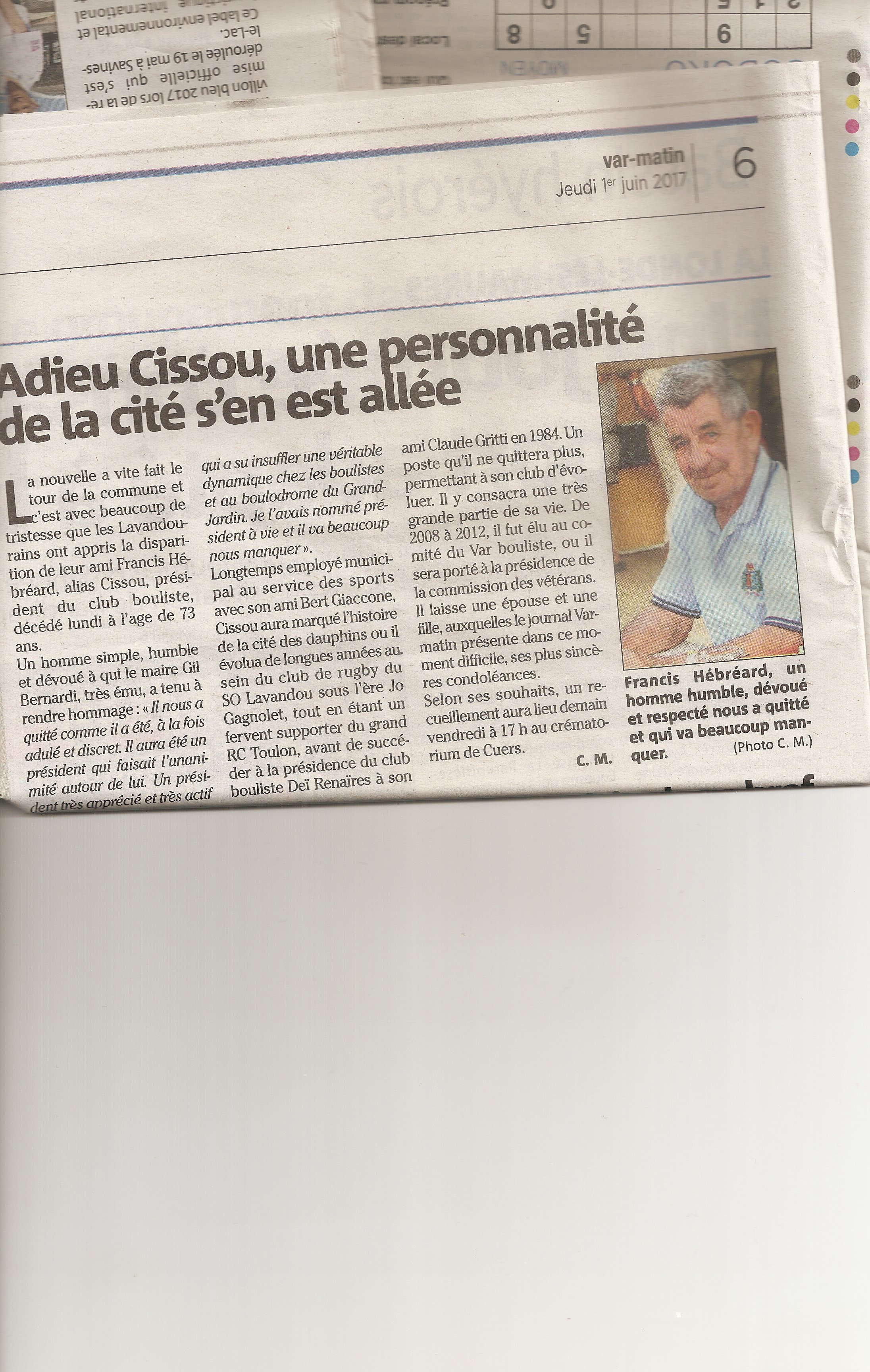 Un ami nous a quitté Un ami nous a quitté