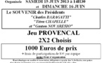 SOUVENIR DES PRÉSIDENTS AU JEU PROVENÇAL 2X2