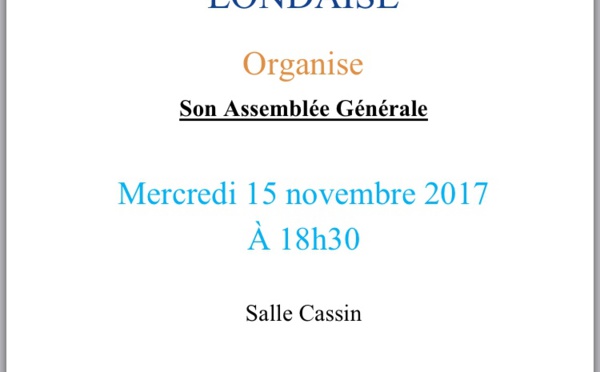 ASSEMBLÉE GÉNÉRALE DE LA BFL