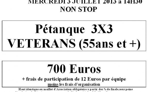 PÉTANQUES en JUILLET A LA BFL