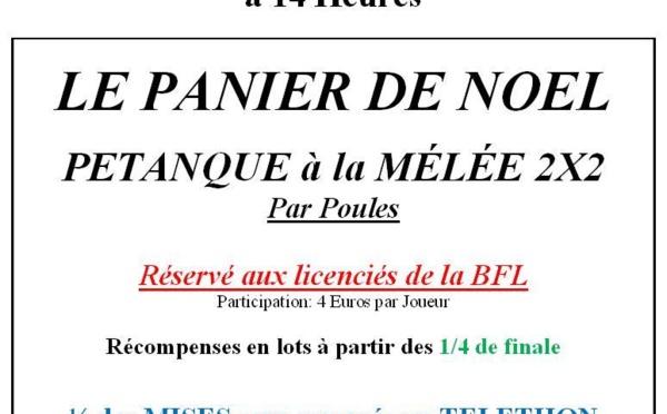 LE PANIER DE NOEL 2013