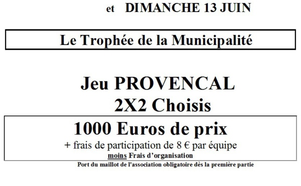 CONCOURS AU JEU PROVENÇAL A LA LONDE