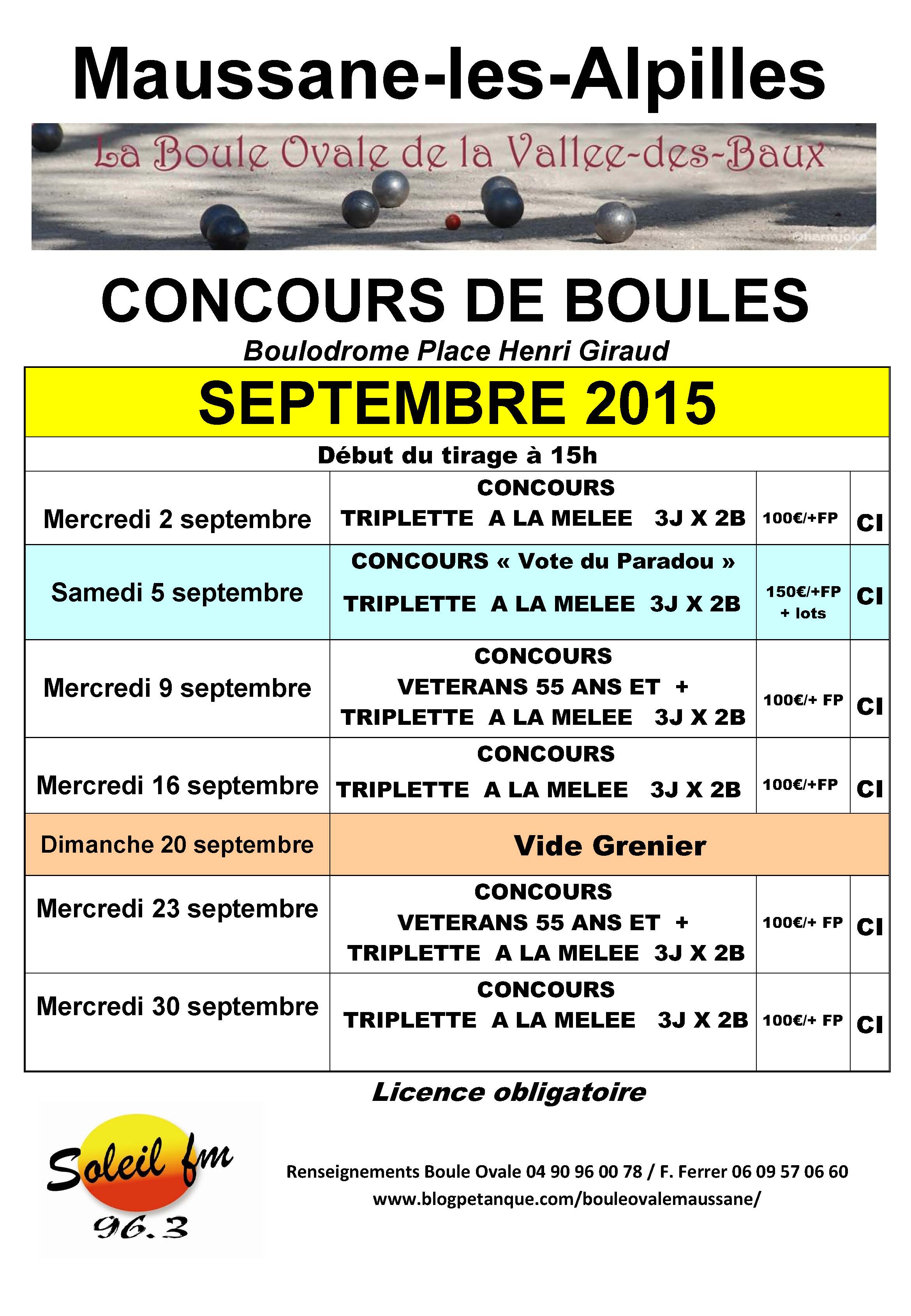 Concours du mois de septembre 2015