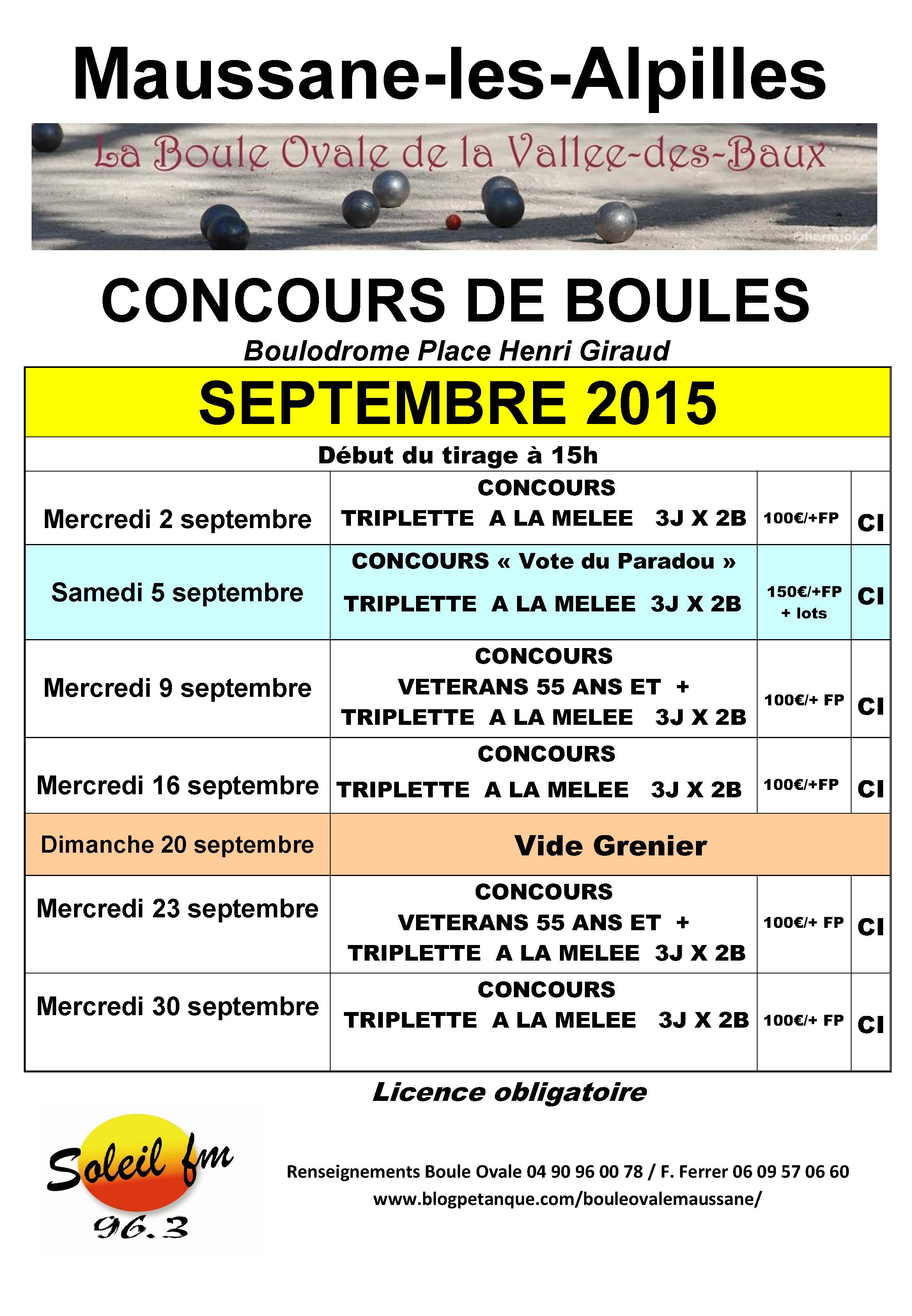 Concours du mois de septembre 2015 Concours du mois de septembre 2015