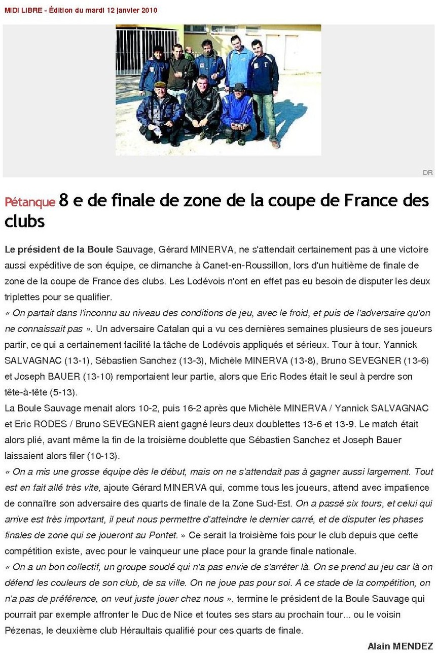 3ème Tour de Zone 2009 / 2010 3ème Tour de Zone 2009 / 2010