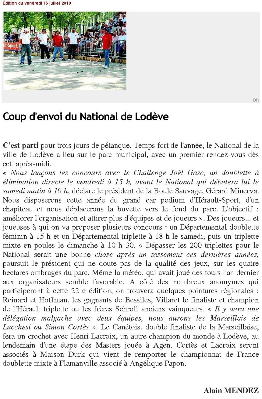 XXIIème National de Lodève