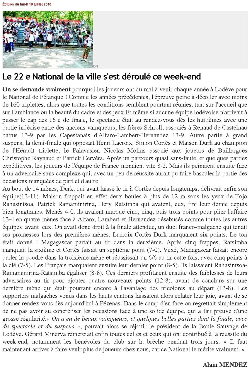 XXIIème National de Lodève XXIIème National de Lodève