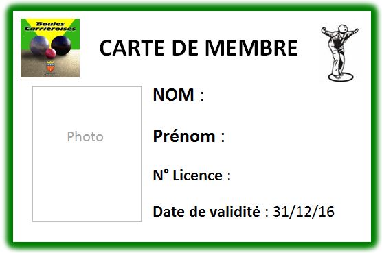 Cartes de membre Cartes de membre