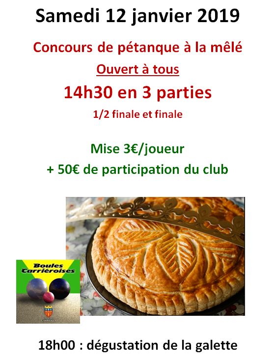 Concours de la galette des rois Concours de la galette des rois