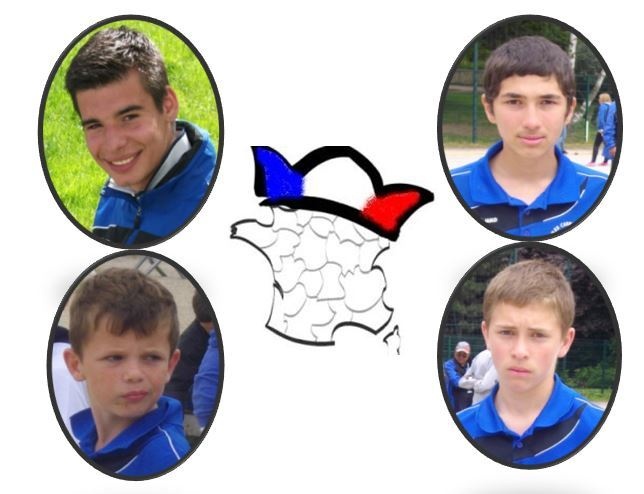 Eddy, Corentin, Julien et Victor au Championnat de France