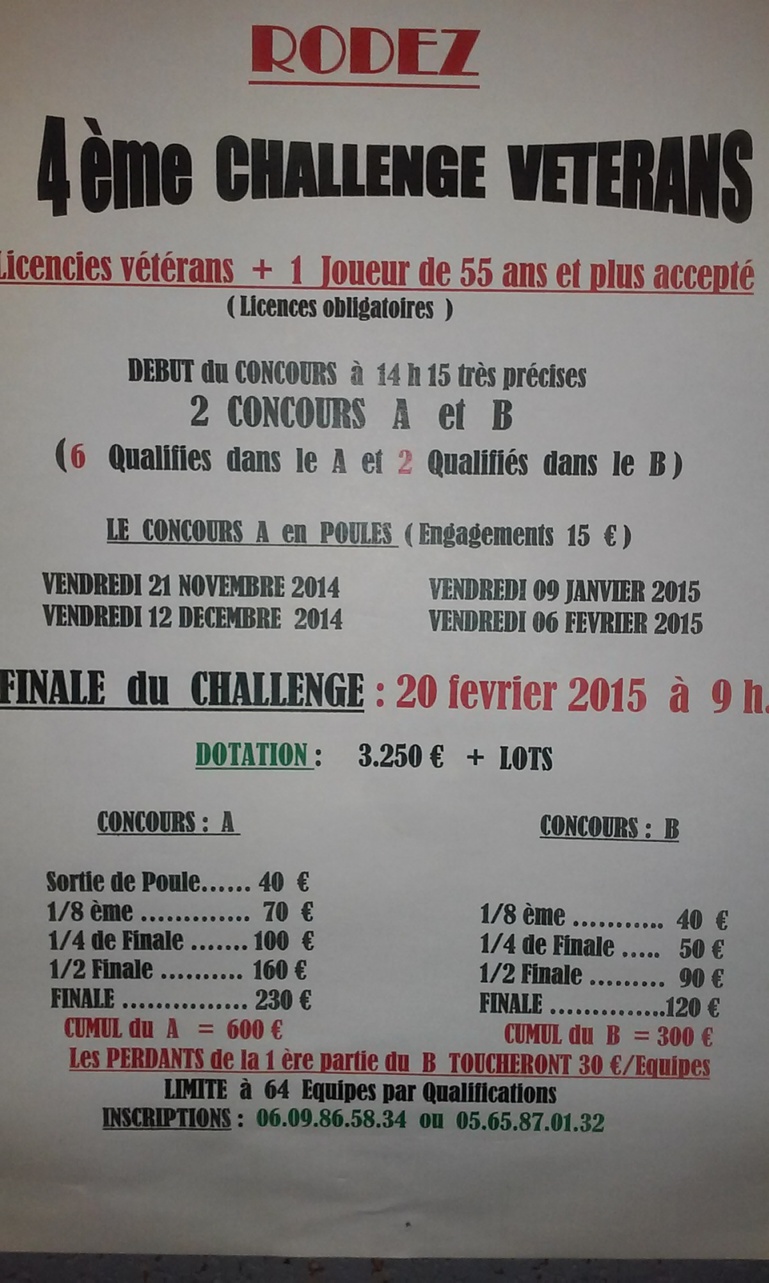 Challenge Vétérans Rodez Challenge Vétérans Rodez