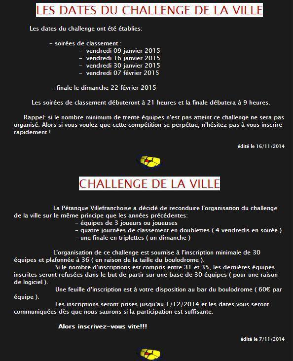 Challenge de la ville de Villefranche de Rouergue
