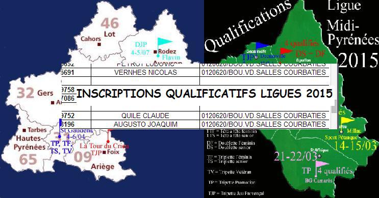 Inscriptions Pour les Qualificatifs aux Championnats de Ligues 2015
