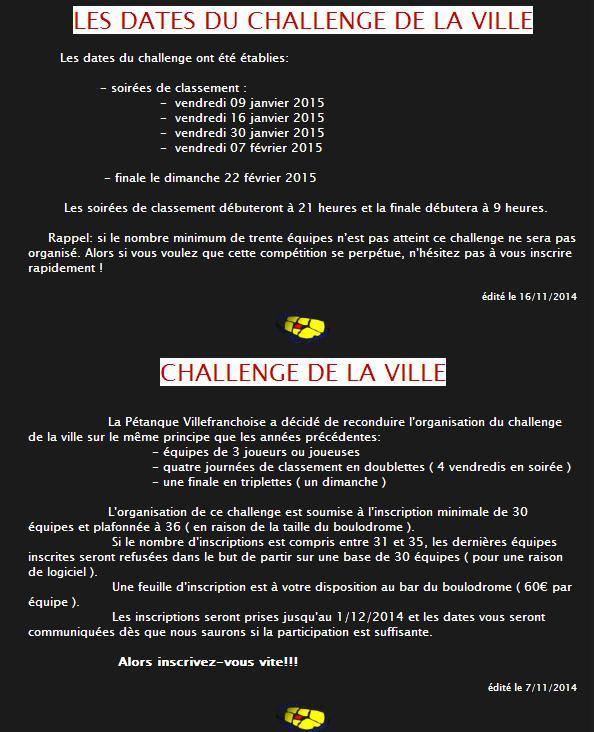 Challenge de la ville de Villefranche de Rouergue