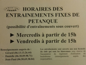 Entraînements Entraînements