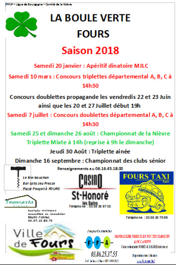 Manifestations 2018 à Fours Manifestations 2018 à Fours