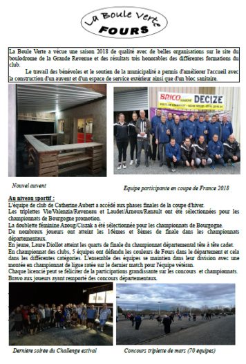 Bilan de fin d'année 2018 Bilan de fin d'année 2018