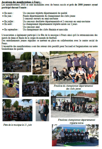 Bilan de fin d'année 2018 Bilan de fin d'année 2018