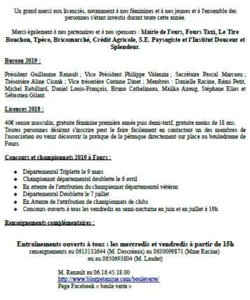 Bilan de fin d'année 2018 Bilan de fin d'année 2018