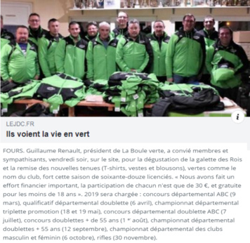 Article JDC du 15 janvier 2019 Article JDC du 15 janvier 2019