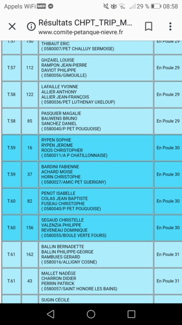 Poules triplettes mixtes La Boule Verte Poules triplettes mixtes La Boule Verte