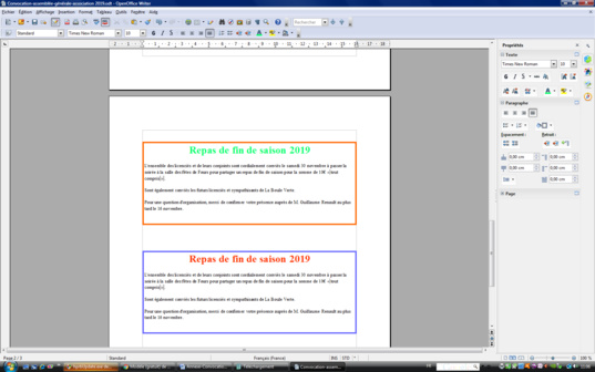 Repas de fin de saison Repas de fin de saison