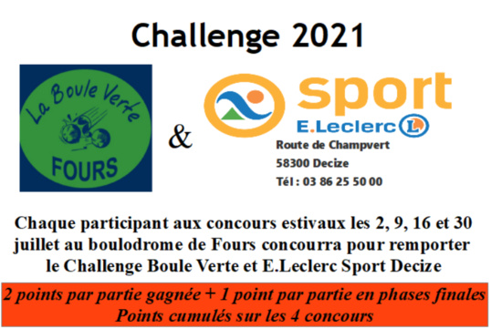 Challenge estival 2021