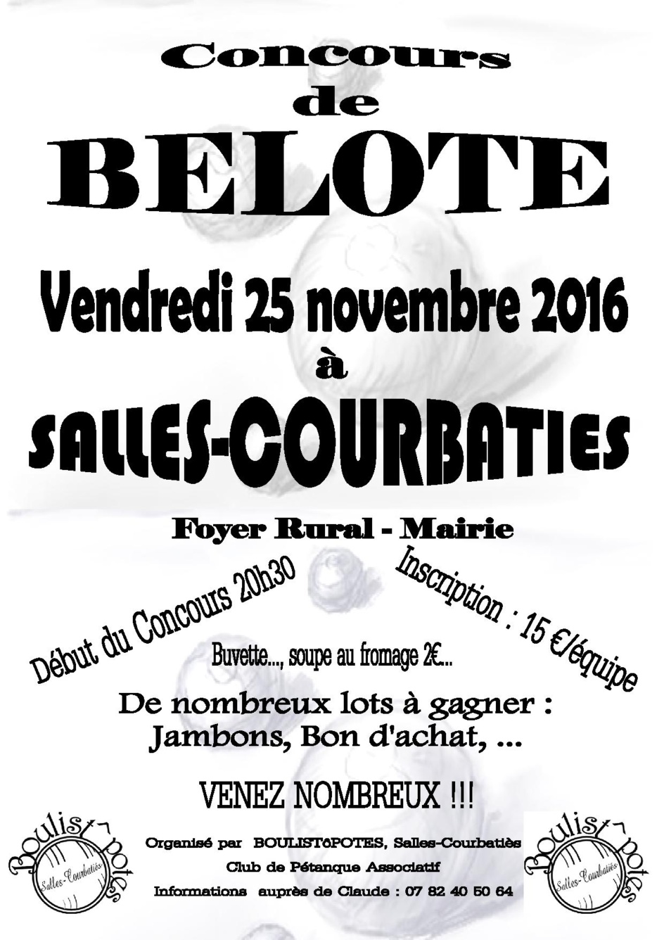 Concours de belote Concours de belote