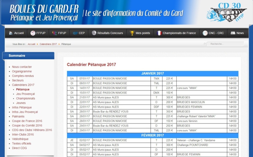 Calendrier des Concours Officiels 2017 Aveyron et voisinage Calendrier des Concours Officiels 2017 Aveyron et voisinage