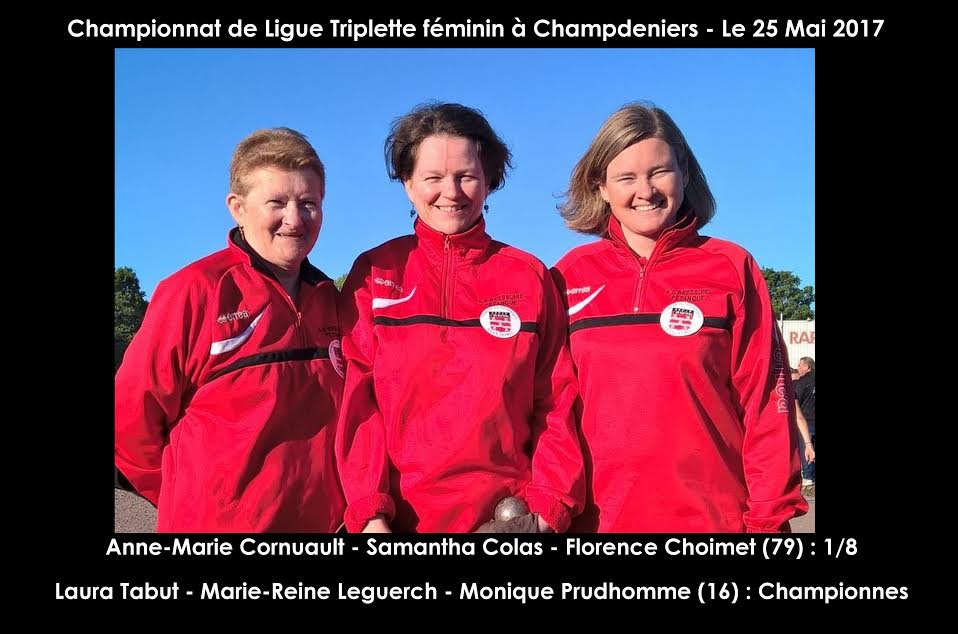 Résultats championnat de ligue triplette féminin