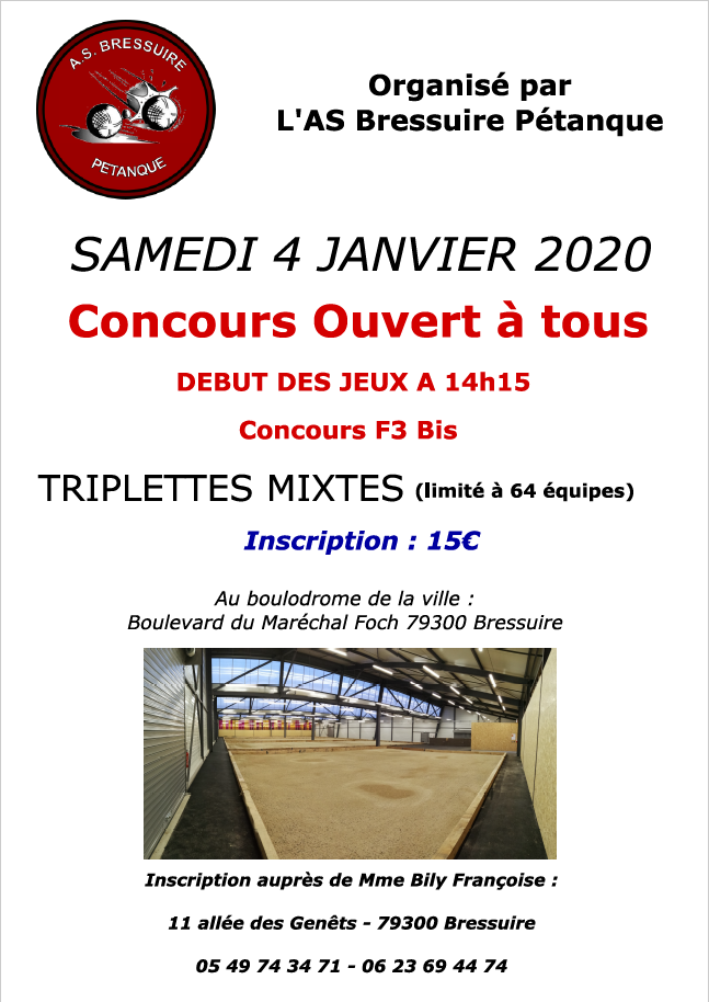 Concours du samedi 4 janvier 2020